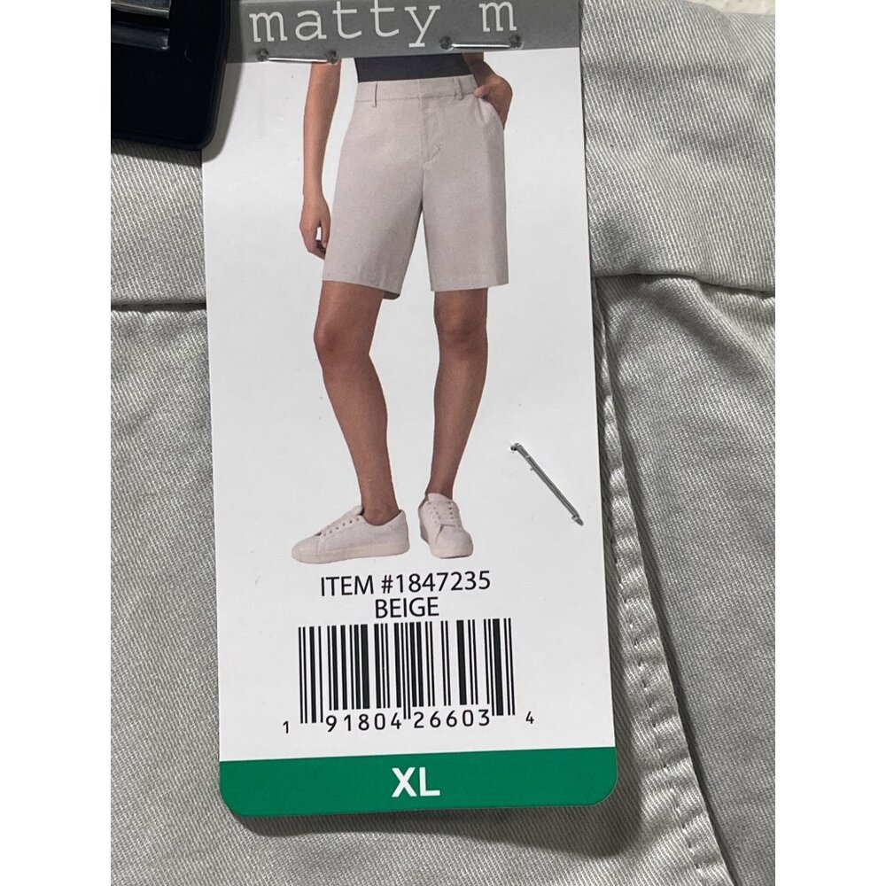 Matty M NWT Women’s Bermuda Shorts - Stretch Casual Knee Length Shorts, XL - Picture 7 of 11